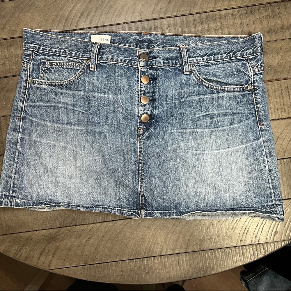 GAP button fly women’s size 16 mini skirt. - Picture 2 of 9
